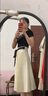 夢(mèng)嬌連衣裙女夏季2025新款女裝簡(jiǎn)約氣質(zhì)百搭高腰顯瘦短袖套裝裙子女 杏色 L 建議110-125斤 曬單實(shí)拍圖