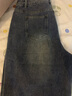 真維斯（Jeanswest）高腰闊腿牛仔褲女春夏季新款直筒寬松垂感軟牛仔拖地褲子 復(fù)古藍(lán)【加長(zhǎng)】星空紋 2XL 【32】碼 曬單實(shí)拍圖