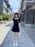 FSHE2025新款茶歇法式氣質(zhì)小個子黑色polo連衣裙子秋季女裝a字短裙潮 氣質(zhì)小黑裙【開春季穿搭小香風(fēng)mi L 55/60kg 曬單實拍圖