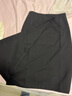 晚白【新品】2025秋款通勤百搭包臀半身裙設計感高腰顯瘦a字半裙 黑色 M 曬單實(shí)拍圖