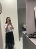香影紫色針織衫女短袖2025夏裝新款t恤氣質(zhì)套頭鏤空?qǐng)A領(lǐng)正肩上衣 紫色 S 155/80A/85-95斤 曬單實(shí)拍圖