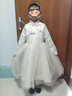 嬰為萌童裝漢服女童連衣裙春秋新款小女孩古裝裙子秋款中大童長(cháng)袖公主裙 香檳色長(cháng)裙 120 曬單實(shí)拍圖