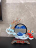 創(chuàng)意流沙畫藝術(shù)擺件中式鹿裝飾品家居客廳玄關(guān)樹脂工藝品擺設(shè) 出水芙蓉 鏡面流沙畫擺件-綠色 曬單實(shí)拍圖