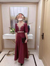 雅格羅伊喜媽媽婚禮服年輕款高端大氣49歲2024婚宴裝喜婆婆結(jié)婚喜服平時(shí)可 拉菲紅五分袖 2XL128-138 均碼 曬單實(shí)拍圖