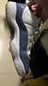Jordan籃球鞋AJ11男子緩震JORDAN 11運(yùn)動鞋F(xiàn)V5104-104白藍(lán)44 曬單實拍圖