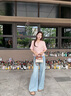 JW PEI梯形包Elise小號(hào)凱莉包春夏新款黑色手拎包女包包女士斜挎包2T47 帆布棕 曬單實(shí)拍圖