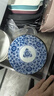 美濃燒（Mino Yaki）日本進(jìn)口陶瓷碗盤組合家用釉下彩菊染唐草餐具套裝12件套 曬單實(shí)拍圖