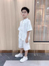 邁兜熊男童唐裝漢服冰絲新中式套裝男孩中國風(fēng)夏季兒童民族風(fēng)夏裝帥氣 白色 140 曬單實(shí)拍圖