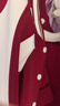 英氏（YEEHOO）女童外套兒童衣服春季時(shí)尚學(xué)院風(fēng)棒球服春裝百搭上衣舒適中大童裝 學(xué)院百褶徽章車(chē)厘子紅 165 曬單實(shí)拍圖