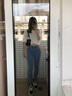 FSHE緊身小腳牛仔褲女2025春秋夏修身彈力高腰顯瘦鉛筆褲子女 969#藍(lán)灰色 28 建議100-109斤 曬單實(shí)拍圖