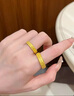 含春花金包銀腰纏萬貫指環(huán)銅錢爆閃錢幣戒指luxury福同款飾品送女友 錢幣戒指卡5 約4.5克 14號 曬單實拍圖