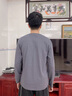 GEDIQIG純棉四件裝ins潮百搭長(cháng)袖t恤男青少年圓領(lǐng)大碼體恤秋衣上衣打底衫 SP鐵灰+KY7霧藍+麥穗霧藍+PK鐵灰 M  (建議95-115斤) 曬單實(shí)拍圖