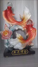 招財年年有魚擺件高級感客廳玄關(guān)酒柜裝飾品桌面創(chuàng)意新中式工藝品 雙魚戲珠-紅色 曬單實拍圖