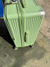 樂(lè )雅途前開(kāi)蓋多功能行李箱大容量結實(shí)可坐旅行箱學(xué)生住宿密碼箱拉桿箱子 果綠色【USB+杯架+干濕分離】 24英寸 【3:7加厚深倉款】 曬單實(shí)拍圖