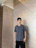 真維斯（JEANSWEST）速干短袖t恤男士夏季2025新款寬松冰絲涼感輕薄透氣快干半袖體恤 深灰 旅游山_K 2XL 曬單實拍圖