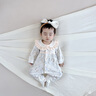 嬰兒連體衣a類純棉女寶寶衣服公主風(fēng)無骨嬰幼兒長袖哈衣爬服 花草集-春秋款 59cm （推薦體重6-10斤） 曬單實(shí)拍圖