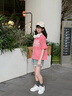兜兜王國女童夏裝短袖牛仔褲兩件套兒童洋氣春秋新款女孩套裝2025中大童潮 玫粉色 【兩件套】 150 【建議身高140cm-150cm】 曬單實拍圖