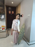 富羅迷女童馬面裙套裝春秋季小女孩新中式漢服兒童國(guó)風(fēng)裙子 粉色 165  曬單實(shí)拍圖