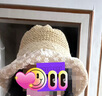 槿城草帽女新款日系小清新蕾絲草編帽子夏季出游防曬帽大檐沙灘遮陽(yáng)帽 米色 M（5658cm）白蕾絲草帽 曬單實(shí)拍圖