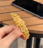 瑞諾黃金繁花錦簇手鐲女士新款時尚999足金花朵金鐲子生日禮物送女友 勿拍/克重多退少補 曬單實拍圖