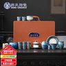 蘇氏陶瓷（SUSHI CERAMICS）國(guó)禮藍(lán)黛鎏銀美人壺蓋碗大套功夫茶具非遺大師鄭文強(qiáng)作品國(guó)家補(bǔ)貼 曬單實(shí)拍圖
