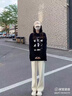 PMOG休閑褲女運動白色春秋2025年新款寬松直筒衛(wèi)褲香蕉高腰闊腿褲女 常規(guī) 米白色[款] L 建議110-125斤 曬單實拍圖