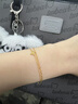 周大生 CHOW TAI SENG黃金手鏈足金飾品金手鏈女蝴蝶雙層金珠手鏈送老婆女朋友生日禮物 足金約：2-2.05g【經(jīng)典禮盒】 曬單實拍圖