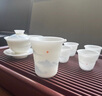澤名家冰種玉瓷茶具套裝家用新款素?zé)w碗喝茶茶杯功夫茶具套裝 旭日東升茶具套裝 10頭 曬單實(shí)拍圖