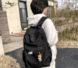 簡(jiǎn)約2023新款高顏值背包女雙肩NB小學(xué)生三到六年級書(shū)包男士大學(xué)生 NB黑色 單包 曬單實(shí)拍圖