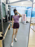 雙秀瑜伽服女2025新款高級感普拉提絕美修身顯瘦專(zhuān)業(yè)運動(dòng)健身套裝長(cháng)袖 月巖紫上衣 M （100-110） 曬單實(shí)拍圖