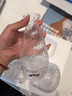 WINEWINGS日式手作玻璃溫酒器套裝家用白酒分酒器錘紋清酒冰酒壺日本酒杯子酒具 描金款/溫酒套裝【一壺4杯一缸】不含托盤 曬單實(shí)拍圖
