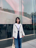 Laurèl【棉】25春新款小香風(fēng)海軍領(lǐng)短外套女LWL361W00600 純凈白 XS 155/80A 曬單實(shí)拍圖