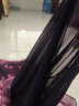 墨茉（MORIMUIR）新款连衣裙子女夏季天雪纺衫印花短袖蕾丝网纱宽松中年中长沙滩裙 紫色 XL(115-125斤) 实拍图