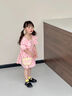 班喜迪女童連衣裙夏裝2025新款洋氣寶寶裙子周歲禮服夏季兒童公主裙童裝 粉色 110 曬單實(shí)拍圖