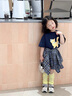 G.DUCKKIDS小黃鴨童裝女童套裝夏季兒童衣服女小童短袖T恤格子裙夏裝兩件套 套裝 100 尺碼2~3歲【90-100cm】cm 曬單實(shí)拍圖