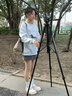 卡米高內增高7cm厚底小白鞋女2025夏季新款魔術貼百搭透氣休閑瑪麗珍鞋 椰奶白內增高7cm 36 (230mm) 曬單實拍圖