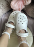 卡駱馳（CROCS）夏季新款洞洞鞋男鞋女鞋休閑經(jīng)典clog克駱格沙灘鞋拖鞋涼鞋10001 10001-100/白色 39 -40(250mm) 曬單實(shí)拍圖