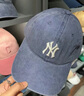 美職棒（MLB）官網(wǎng) 張凌赫同款帽子男女遮陽帽仿牛仔鴨舌帽新款棒球帽 紐約洋基隊/藏青色 均碼 F-帽圍可調(diào)節(jié) 曬單實拍圖