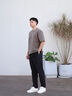 GXG男裝 【三防】寬松錐形西裝褲通勤男休閑褲長(zhǎng)褲 2025夏季新品 黑色 XL (32) 曬單實(shí)拍圖