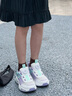 Skechers兒童流星體訓鞋老爹鞋旋鈕運動(dòng)鞋春秋輕便透氣303972L/405314L 女童/白色/薰衣草色/WLV 33 曬單實(shí)拍圖