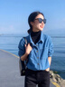 VEOX輕奢感藍色牛仔襯衫女外套2025新款火春裝上衣襯衣內搭疊穿 【 S45kg/S 曬單實(shí)拍圖