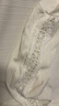 紅蜻蜓圓領鏤空長袖t恤女秋季秋裝新款寬松女士襯衣雪紡顯瘦上衣 白色長袖 L [106-115斤] 曬單實拍圖