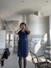 恩若凡置業(yè)顧問春夏季工作服套裝職業(yè)女夏前臺接待工作裝美容師高端會所 藏青色職業(yè)連衣裙_工廠直銷 XL 曬單實拍圖