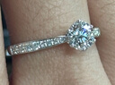 AEAW Jewelry戒指女來圖定制培育鉆，真鉆18K金男女鉆戒情侶對戒 來圖定制 曬單實拍圖