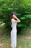 莫代爾蕾絲連衣裙披肩套裝女2025夏季新款復(fù)古設(shè)計(jì)感收腰顯瘦A字中長(zhǎng)裙 米色連衣裙【單件】 M 曬單實(shí)拍圖