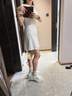 悅步高爾夫女裙2025新款修身顯瘦透氣運動(dòng)連衣裙羽毛網(wǎng)球服golf短裙 奶白色【 贈.打底褲】 M 曬單實(shí)拍圖