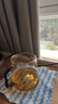高茗（gaoming）玻璃杯帶把手家用觀山水杯大容量耐熱夏季創(chuàng)意喝水杯子透明果汁杯 450ml 觀山水杯【透明】 曬單實(shí)拍圖