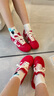 JKN白色花邊襪子女春夏短襪ins潮簡(jiǎn)約蝴蝶結甜美學(xué)生無(wú)骨中筒襪棉 曬單實(shí)拍圖