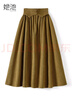 她池復古半身裙2025秋裝新款女裝時(shí)尚腰部拼接優(yōu)雅中長(cháng)裙 曬單實(shí)拍圖