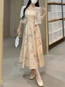 DGOV套裝女兩件套2025年新款旗袍吊帶裙兩件套新中式吊帶連衣裙套裝女 兩件套（zt） S 建議80-95斤 曬單實(shí)拍圖